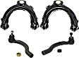 4-Piece Kit Front, Driver and Passenger Side, Upper Control Arm Kit, Includes (2) Control Arm and (2) Tie Rod End