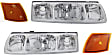 2005 Saturn Vue - 4-Piece Kit Driver and Passenger Side Halogen Headlight, With bulb(s), OE Replacement, Includes (2) Headlight and (2) Side Marker