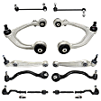 10-Piece Kit Front Suspension Kit, Includes (6) Control Arm, (2) Sway Bar Link, and (2) Tie Rod Assembly