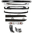10-Piece Kit, Front Bumper, Chrome, Includes (1) Bumper, (2) Bumper Bracket, (1) Bumper Filler, (1) Bumper Reinforcement, (2) Headlight Filler, (2) Turn Signal Light, and (1) Valance