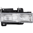 1997 Chevrolet C3500 - 9-Piece Kit Grille, Painted Black, For Models With Composite Headlamps,  Includes (1) Grille Assembly, (2) Headlight, (1) Reflector, (2) Side Marker, and (2) Turn Signal Light
