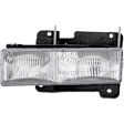 1997 Chevrolet C3500 - 9-Piece Kit Grille, Painted Black, For Models With Composite Headlamps,  Includes (1) Grille Assembly, (2) Headlight, (1) Reflector, (2) Side Marker, and (2) Turn Signal Light