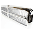 1996 Dodge Ram 1500 - 8-Piece Kit Front Bumper, Old Body Style, For Models Without Fog Light Holes and Sport Package, Chrome, Standard Cab Pickup,  Includes (1) Bumper, (2) Bumper Cover, (2) Fog Light Trim, (1) Grille Assembly, (1) Grille Bracket, and (1) Valance