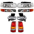 2002 Chevrolet Silverado 1500 - 8-Piece Kit Halogen Tail Light, Without bulb(s), OE Replacement, Fleetside,  Includes (2) Fog Light, (2) Headlight, (2) Parking Light, and (2) Tail Light