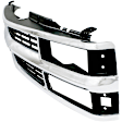 1998 Chevrolet C1500 - 9-Piece Kit Grille, Chrome Shell with Painted Black Insert, For Models With Composite Headlights,  Includes (1) Grille Assembly, (2) Headlight, (4) Side Marker, and (2) Turn Signal Light
