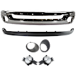 6-Piece Kit, Bumper, Chrome, Includes (1) Bumper, (2) Fog Light, (2) Fog Light Trim, and (1) Valance