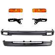 1996 Toyota Tacoma - 6-Piece Kit Front Bumper, Fleetside, RWD, Painted Black, Includes (1) Bumper, (2) Bumper Bracket, (2) Turn Signal Light, and (1) Valance