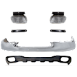 1999 Ford Ranger - 6-Piece Kit Front Bumper, Except STX Model, Styleside, For Models With Fog Lights, Chrome, Includes (1) Bumper, (2) Bumper Bracket, (2) Fog Light, and (1) Valance