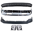 2017 Ram 1500 Outdoorsman - 5-Piece Kit Front Bumper, For Models With Two Piece  Type, Chrome,  Includes (1) Bumper, (1) Bumper Cover, (2) Fog Light, and (1) Valance
