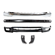 2003 Toyota Tacoma - 5-Piece Kit Front Bumper, 4WD, Chrome, Includes (1) Bumper, (2) Bumper Bracket, (1) Bumper Reinforcement, and (1) Valance