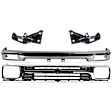 1995 Toyota Pickup - 4-Piece Kit Front Bumper, 2-Door, Naturally Aspirated, SOHC, GAS, RWD, Chrome, Extended Cab Pickup, Includes (1) Bumper, (2) Bumper Bracket, and (1) Grille Assembly