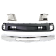 4-Piece Kit Front Bumper End, For Models Without Fog Lights, Chrome, Plastic, Includes (1) Bumper, (2) Bumper End, and (1) Valance