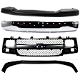 2004 GMC Savana 3500 - 4-Piece Kit Front Bumper, Chrome, Includes (1) Bumper, (1) Bumper Cover, (1) Grille Assembly, and (1) Valance