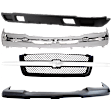 2004 Chevrolet Silverado 1500 Base - 4-Piece Kit Bumper, Chrome,  Includes (1) Bumper, (1) Bumper Cover, (1) Grille Assembly, and (1) Valance