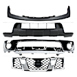 4-Piece Kit, Front, Lower Bumper, Chrome, Includes (1) Bumper, (1) Bumper Trim, (1) Grille Assembly, and (1) Valance