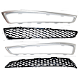 2011 Acura MDX - 4-Piece Kit Front, Driver and Passenger Side Bumper Grille, Primed, Includes (2) Bumper Grille and (2) Grille Trim