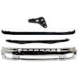 4-Piece Kit, Front, Lower Bumper, Chrome, Includes (1) Bumper, (1) Bumper Bracket, (1) Bumper Cover, and (1) Valance