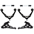 6-Piece Kit Control Arm Includes (4) Control Arm and (2) Sway Bar Link