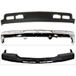2001-2002 Chevrolet Silverado 2500 HD - 3-Piece Kit, Front Bumper, Chrome, Includes (1) Bumper, (1) Bumper Trim, and (1) Valance