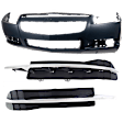 3-Piece Kit, Primed Bumper Cover, Sedan, Includes (1) Bumper Cover and (2) Fog Light Cover