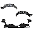 2006-2011 Honda Civic - 3-Piece Kit, Front, Driver and Passenger Side Fender Liner, Coupe, Includes (1) Engine Splash Shield and (2) Fender Liner