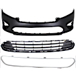 2012 Ford Fusion - 3-Piece Kit Front Primed Bumper Cover, For Models With Appearance Package,  Includes (1) Bumper Cover, (1) Bumper Grille, and (1) Grille Trim