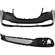 2011-2020 Dodge Grand Caravan - 2-Piece Kit Front Bumper Grille, Textured Gray, Includes (1) Bumper Cover and (1) Bumper Grille