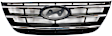 2-Piece Kit Grille Painted Black, Includes (1) Bumper Grille and (1) Grille Assembly