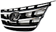 2-Piece Kit Grille Painted Black, Includes (1) Bumper Grille and (1) Grille Assembly