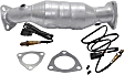3-Piece Kit Catalytic Converter, 1.8L, 4Cyl, Federal EPA Standard, 46-State Legal (Cannot ship to CA, CO, NY or ME), Direct Replacement Series, Includes (2) Oxygen Sensor and (1) Catalytic Converter