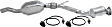 3-Piece Kit Passenger Side Catalytic Converter, Federal EPA Standard, 46-State Legal, includes (1) Passenger Side Catalytic Converter, (2) After Catalytic Converter, Driver Side Oxygen Sensors