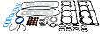 2-Piece Kit Engine Gasket Set Overhaul, Includes (1) Cylinder Head Gasket and (1) Engine Conversion Gasket Set