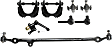 8-Piece Kit Front, Driver and Passenger Side, Upper Control Arm Kit, Includes (2) Ball Joint, (1) Center Link, (2) Control Arm, (1) Idler Arm, and (2) Tie Rod End