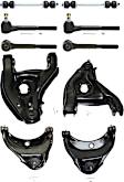 10-Piece Kit Front, Driver and Passenger Side, Upper and Lower Control Arm Kit, Includes (4) Control Arm, (2) Sway Bar Link, and (4) Tie Rod End