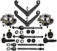 12-Piece Kit Front, Driver and Passenger Side, Upper Control Arm Kit, Includes (2) Ball Joint, (2) Control Arm, (2) Sway Bar Link, (4) Tie Rod End, and (2) Wheel Hub
