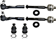 6-Piece Kit Front, Driver and Passenger Side Suspension Kit, Includes (4) Tie Rod End and (2) Ball Joint