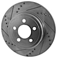 2018 Dodge Challenger - 4-Wheel Set Front and Rear Brake Disc and Pad Kit, Cross-drilled and Slotted, 5 Lugs, Front-344.93 mm/Rear-320.04 mm, Ceramic, 345mm Front Disc, Dual Piston Front Calipers, engdesig: EZC, Except MOPAR Big Brake Kit and Brembo Brakes, 5.7L