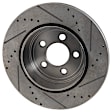 2018 Dodge Challenger - 4-Wheel Set Front and Rear Brake Disc and Pad Kit, Cross-drilled and Slotted, 5 Lugs, Front-344.93 mm/Rear-320.04 mm, Ceramic, 345mm Front Disc, Dual Piston Front Calipers, engdesig: EZC, Except MOPAR Big Brake Kit and Brembo Brakes, 5.7L