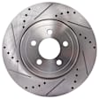2018 Dodge Challenger - 4-Wheel Set Front and Rear Brake Disc and Pad Kit, Cross-drilled and Slotted, 5 Lugs, Front-344.93 mm/Rear-320.04 mm, Ceramic, 345mm Front Disc, Dual Piston Front Calipers, engdesig: EZC, Except MOPAR Big Brake Kit and Brembo Brakes, 5.7L