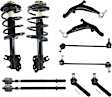 10-Piece Kit Front, Driver and Passenger Side, Lower Control Arm Kit, Includes (2) Control Arm, (2) Loaded Strut, (2) Sway Bar Link, and (4) Tie Rod End