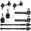 8-Piece Kit Front Suspension Kit, Includes (2) Ball Joint, (2) Sway Bar Link, and (4) Tie Rod End