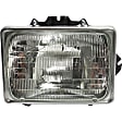 2001 Ford E-150 Econoline Base - 6-Piece Kit Header Panel,  Includes (1) Bumper Filler, (1) Header Panel, (2) Headlight, and (2) Headlight Door