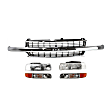 2001 Chevrolet Tahoe - 5-Piece Kit Grille, Chrome Shell with Black Insert,  Includes (1) Grille, (2) Headlight, and (2) Parking Light