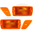 4-Piece Kit Front, Driver and Passenger Side Turn Signal Light, Without bulb(s), Includes (2) Turn Signal Light and (2) Side Marker
