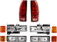 1999 GMC Yukon - 10-Piece Kit Driver and Passenger Side Halogen Headlight, With bulb(s), For Models With Composite s, Without Denali Package, For Models Without Denali Package, OE Replacement