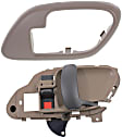 1995-2000 Chevrolet Tahoe - 2-Piece Kit Front, Passenger Side Interior Door Handle Kit, Brown bezel with black lever, With door lock button, Includes (1) Door Handle Trim and (1) Interior Door Handle