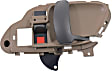 1995-2000 Chevrolet Tahoe - 2-Piece Kit Front, Passenger Side Interior Door Handle Kit, Brown bezel with black lever, With door lock button, Includes (1) Door Handle Trim and (1) Interior Door Handle