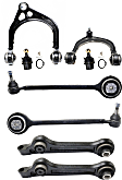 8-Piece Kit Front, Driver and Passenger Side, Upper and Lower, Forward and Rearward Control Arm Kit, Includes (2) Ball Joint and (6) Control Arm