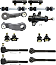 15-Piece Kit Front Suspension, includes Ball Joint, Idler Arm, Idler Arm Bracket, Pitman Arm, Sway Bar Link, Tie Rod Adjusting Sleeve, and Tie Rod End