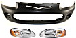 3-Piece Kit, Front Primed Bumper Cover, Includes (1) Bumper Cover and (2) Headlight